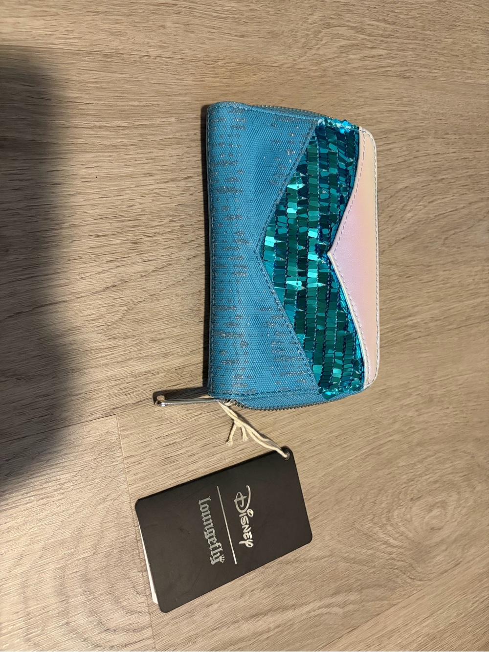 Loungefly Frozen Elsa Sequin Zip Wallet Disney